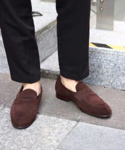 Alternative view of Brown Premium Suede Classic Penny Loafers for Men