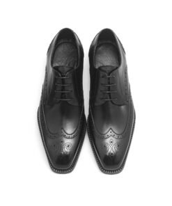Alternative view of Black Polished Leather Single Monk Strap Formal Shoes for Men