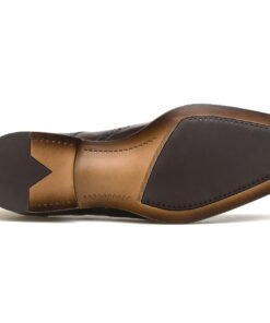 Alternative view of Black Premium Leather Wingtip Oxford Brogue Shoes for Men