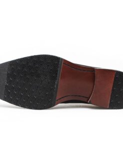 Alternative view of Black Smooth Leather Traditional Oxford Brogue Shoes for Men